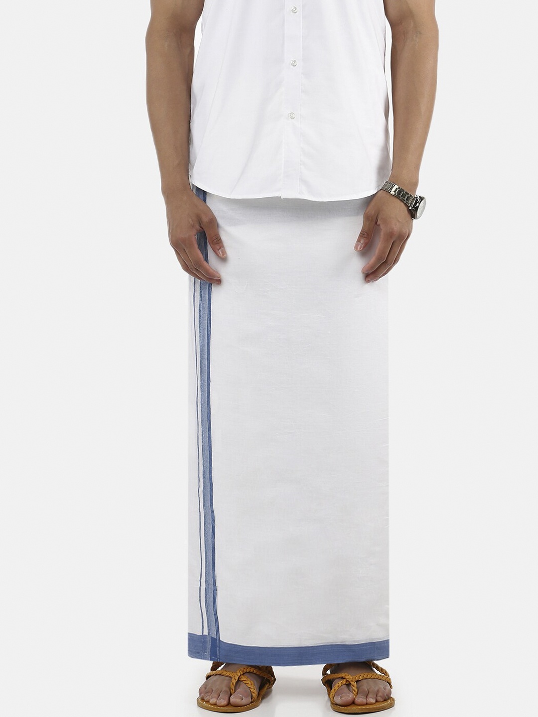 

Ramraj Men White Solid Pure Cotton Dhoti