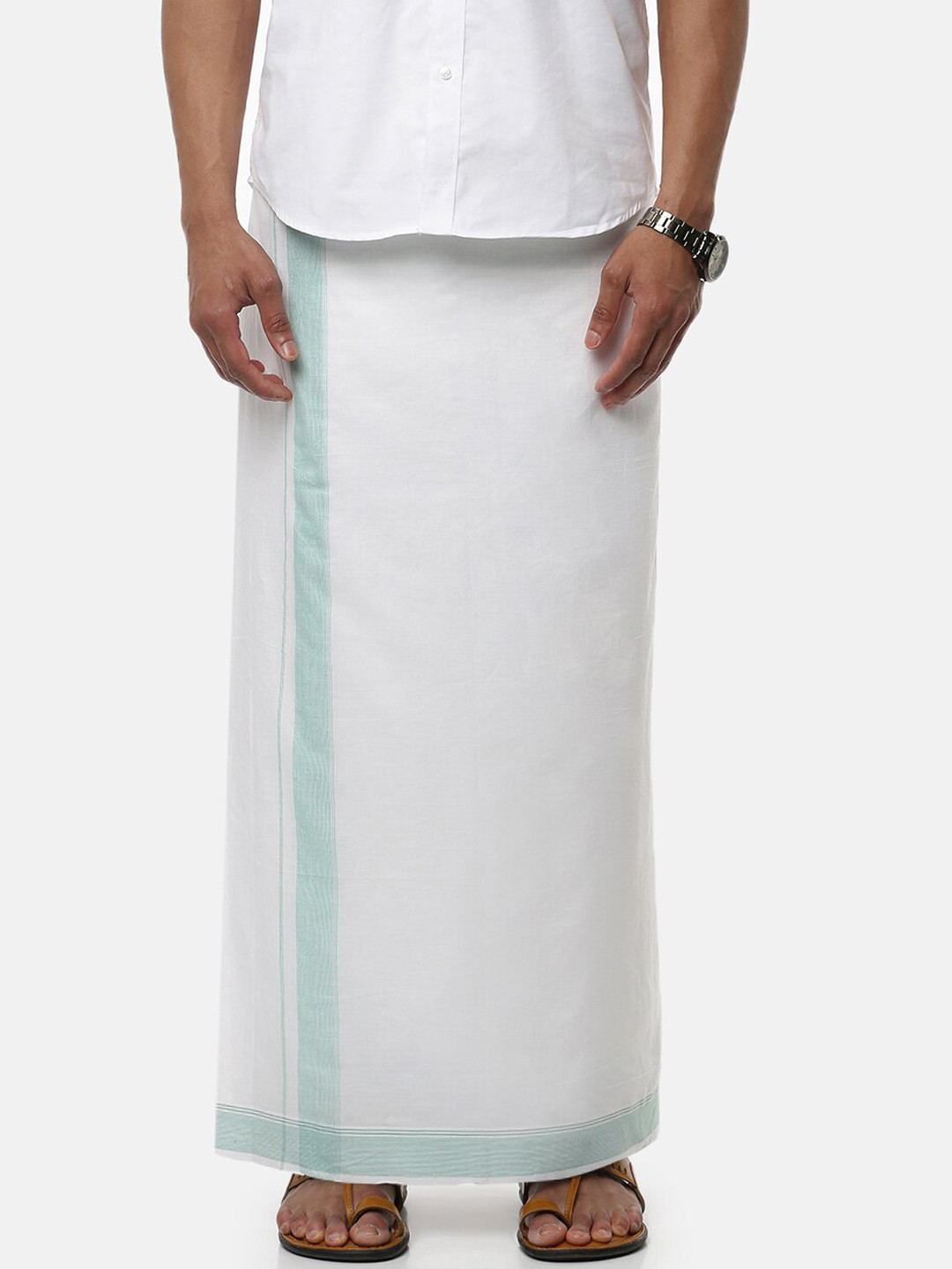

Ramraj Men White Solid Pure Cotton Dhoti