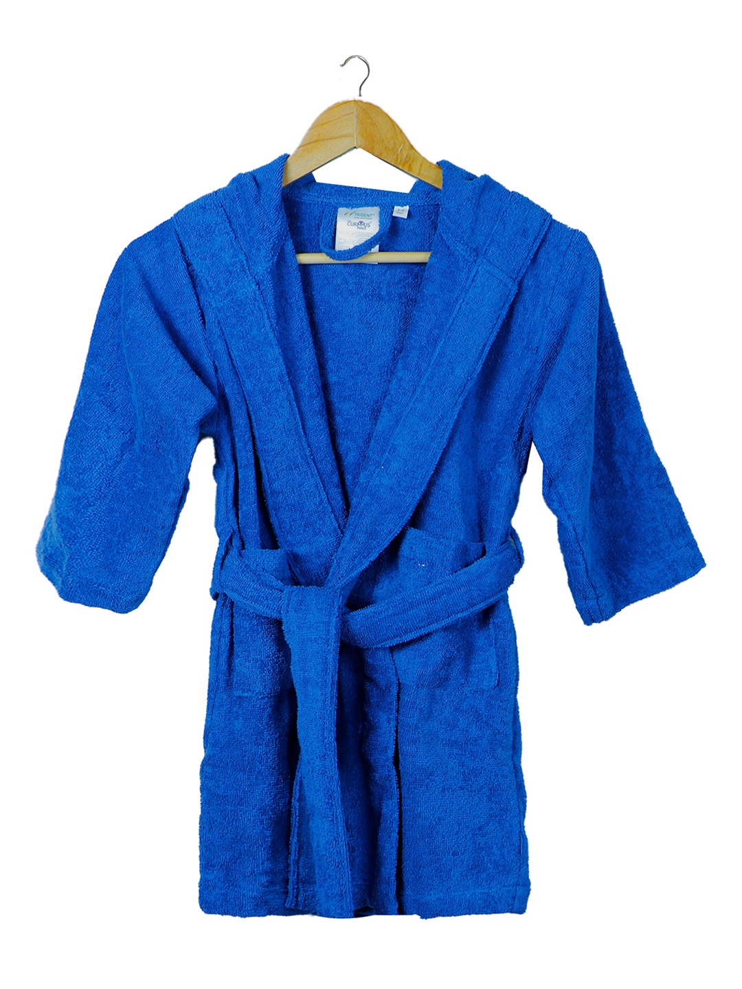 

Trident Kids Blue Solid Bath Robe