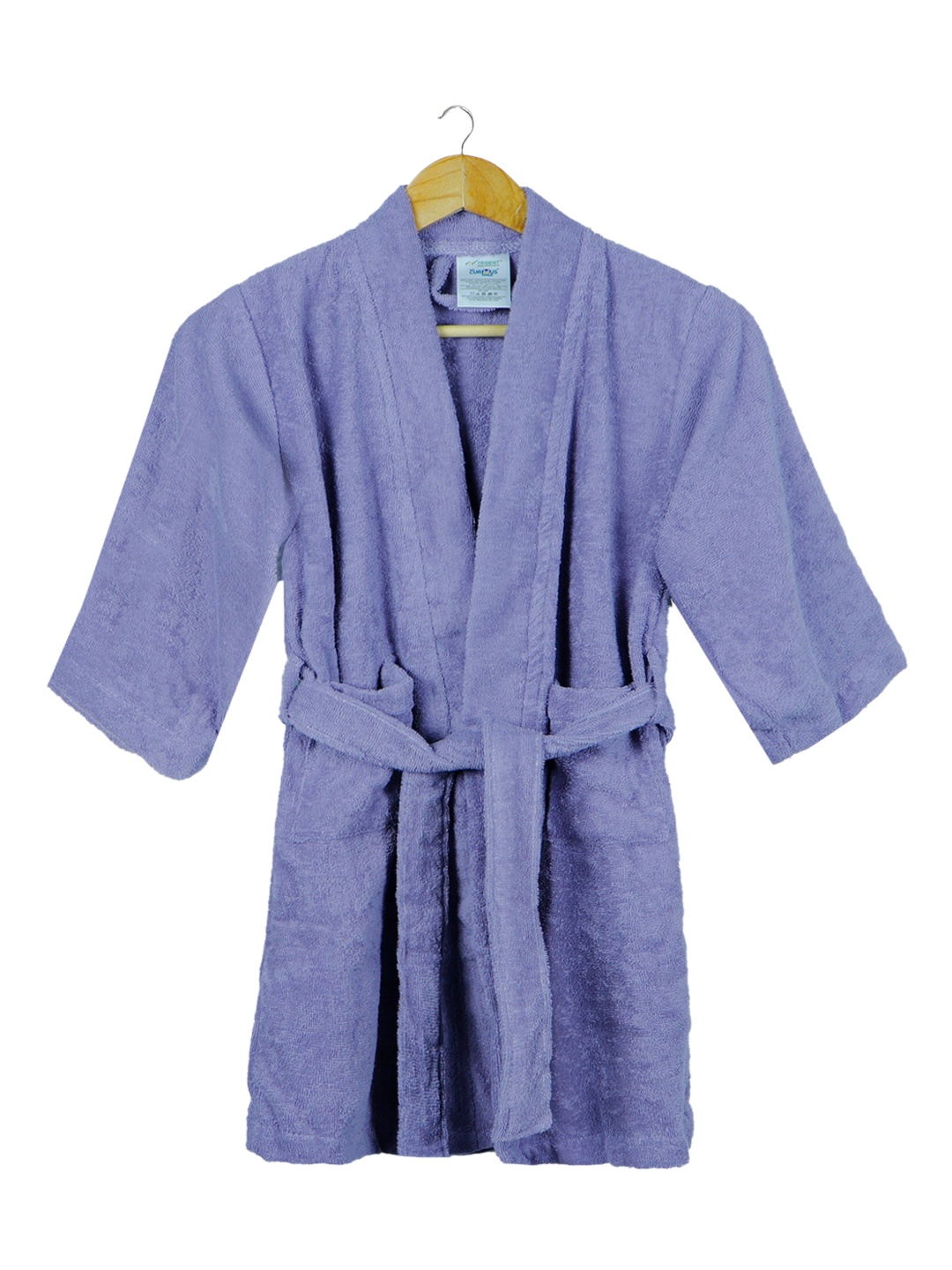 

Trident Unisex-Kids Purple Solid Bath Robe