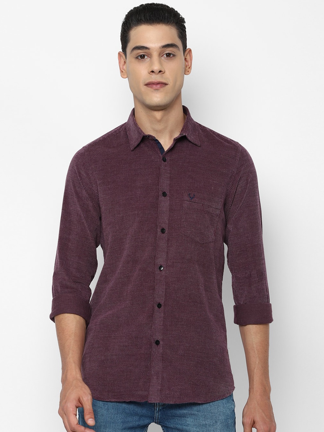 

Allen Solly Men Maroon Slim Fit Casual Shirt