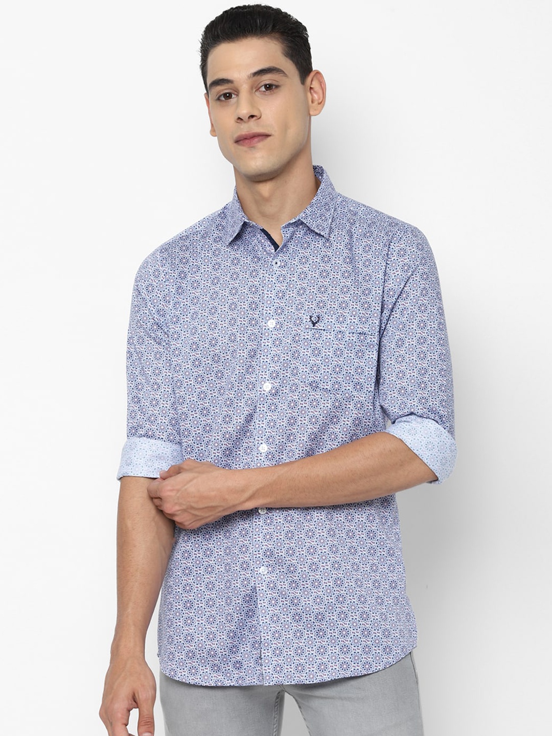 

Allen Solly Men Blue Slim Fit Floral Printed Casual Shirt