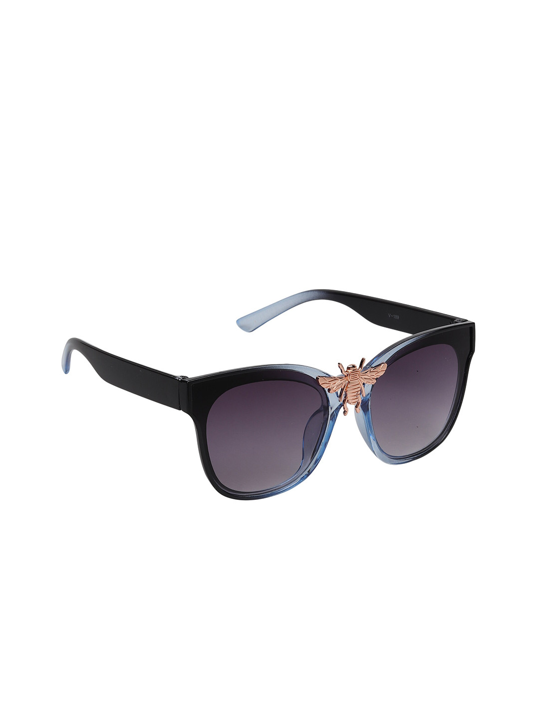 

CELEBRITY SUNGLASSES Unisex Purple Lens & Blue Cateye Sunglasses UV Lens CL-IF-Nora-C-03