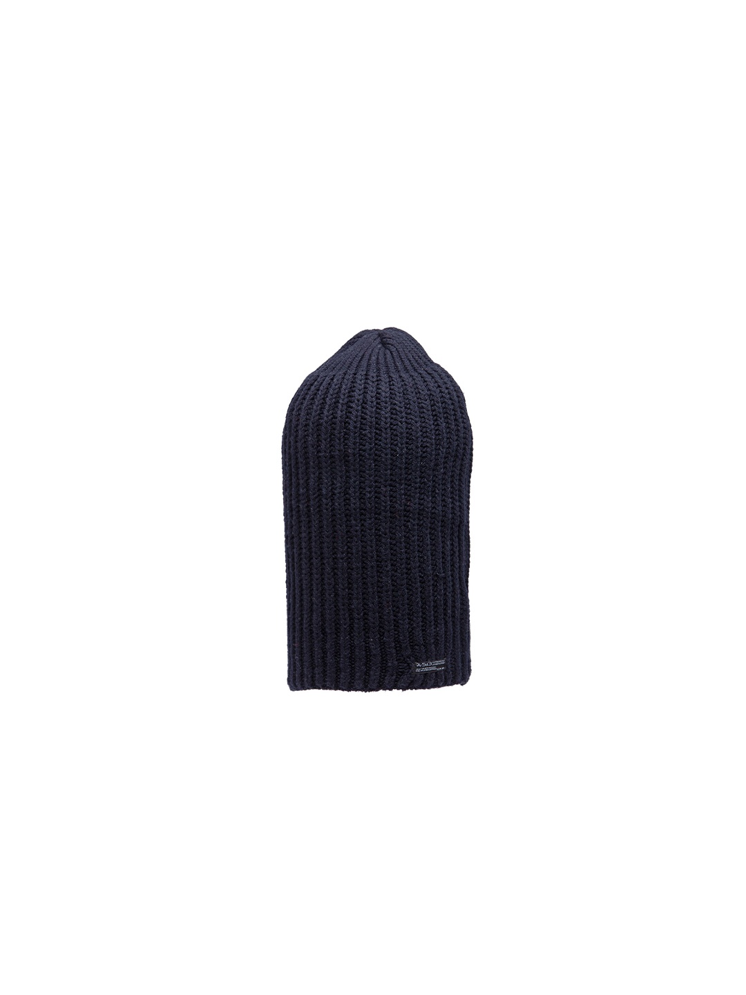 

513 Women Navy Blue Self Design Knitted Beanie