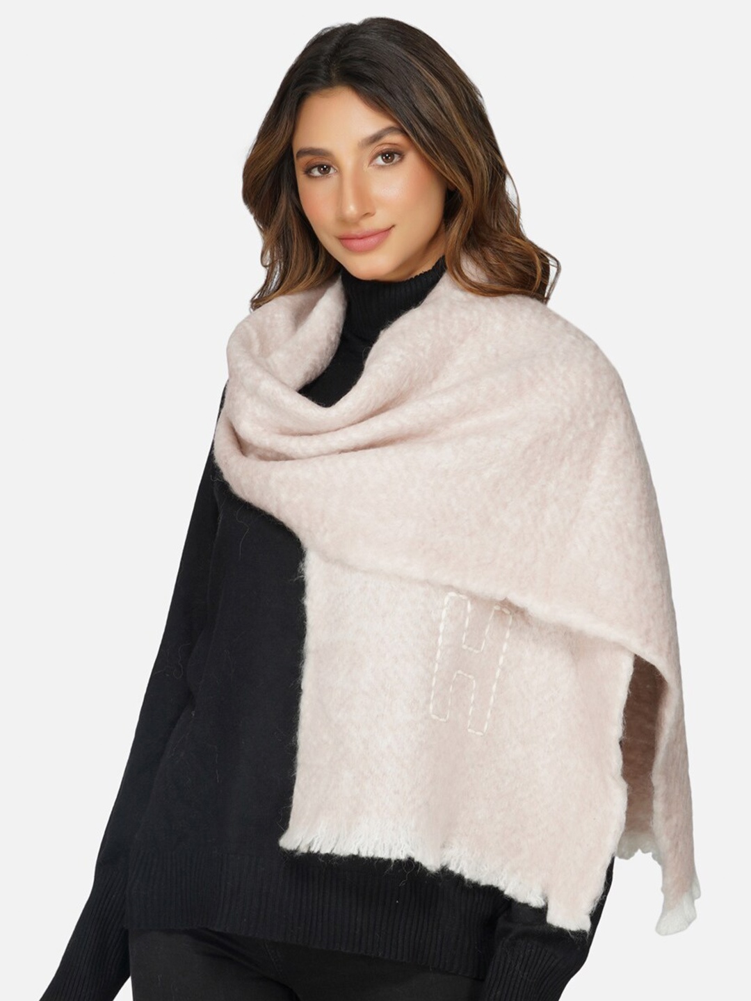 

FABNEST Women Pink Scarf