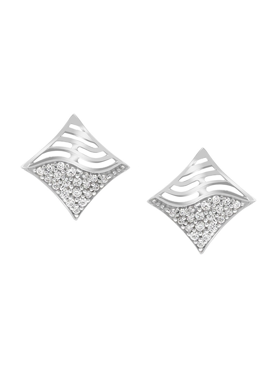 

LA SOULA White Classic Studs Earrings