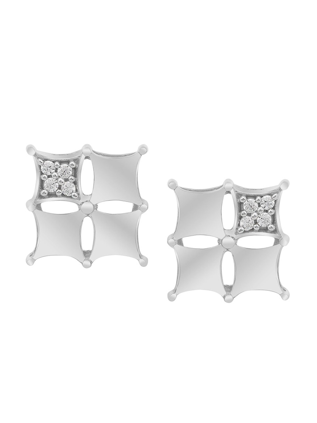 

LA SOULA White Classic Studs Earrings