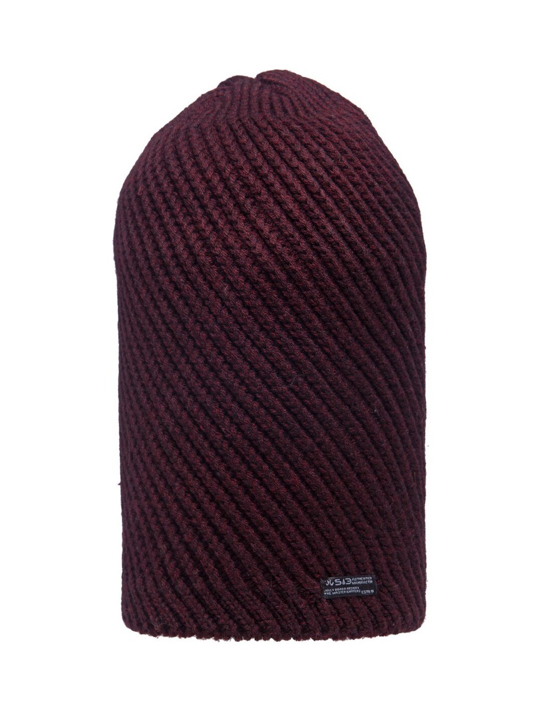 

513 Men Maroon Knitted Beanie Cap