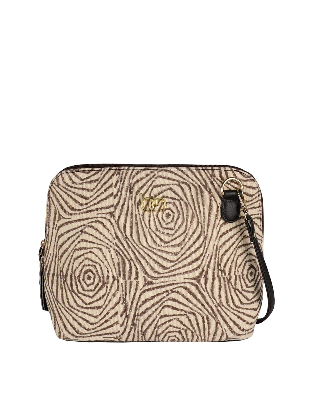 

Bagsy Malone Brown Structured Sling Bag with Quilted