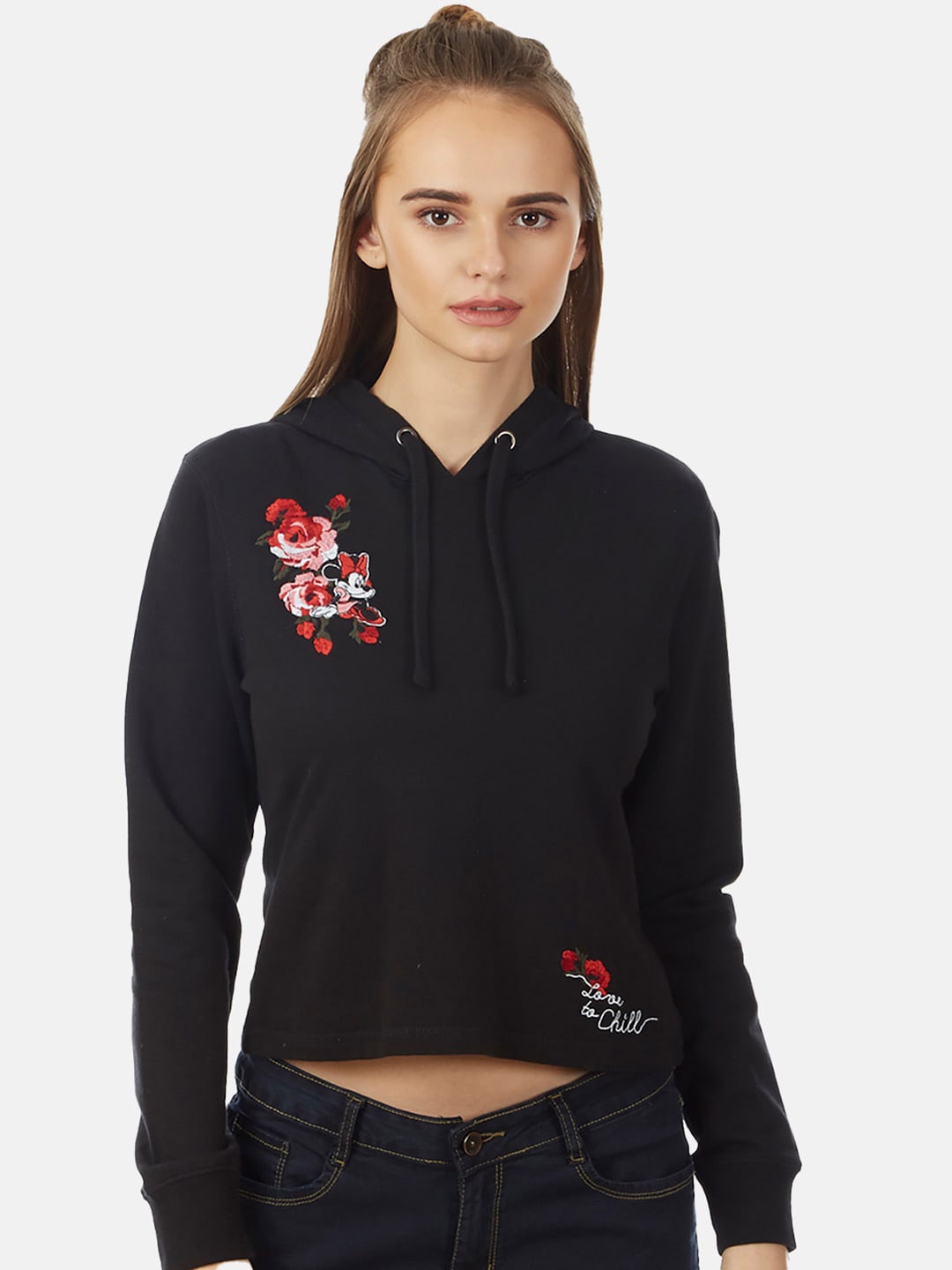 

Free Authority Women Black Mickey & Friends Hooded Sweatshirt