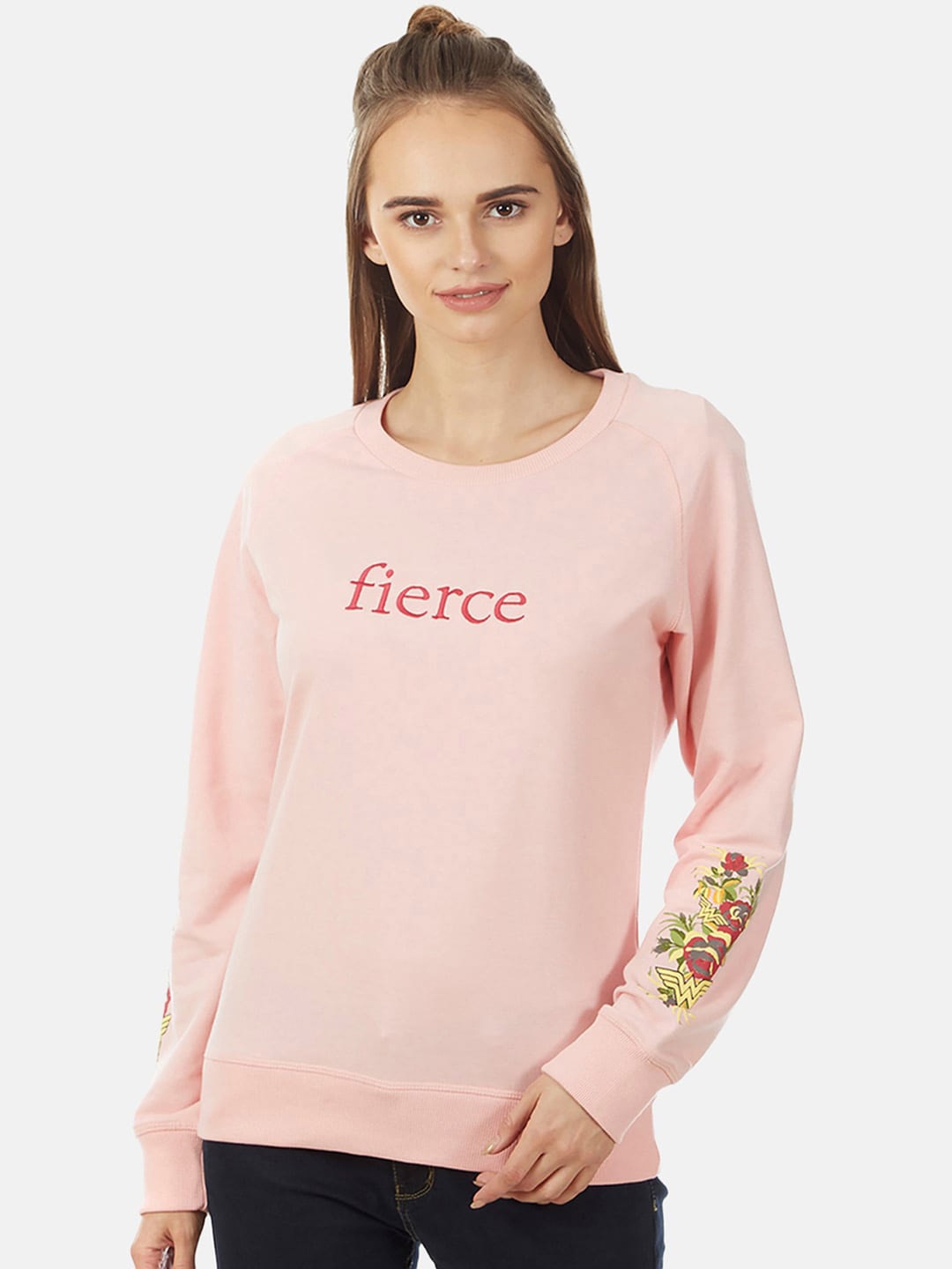 

Free Authority Women Pink Wonder Woman Printed Sweatshirt