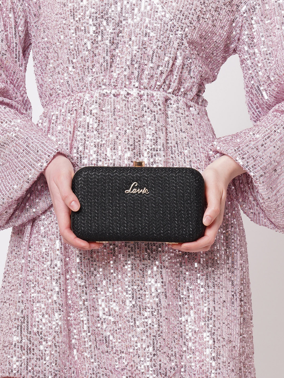 

Lavie Sparkle Framed Black Box Clutch