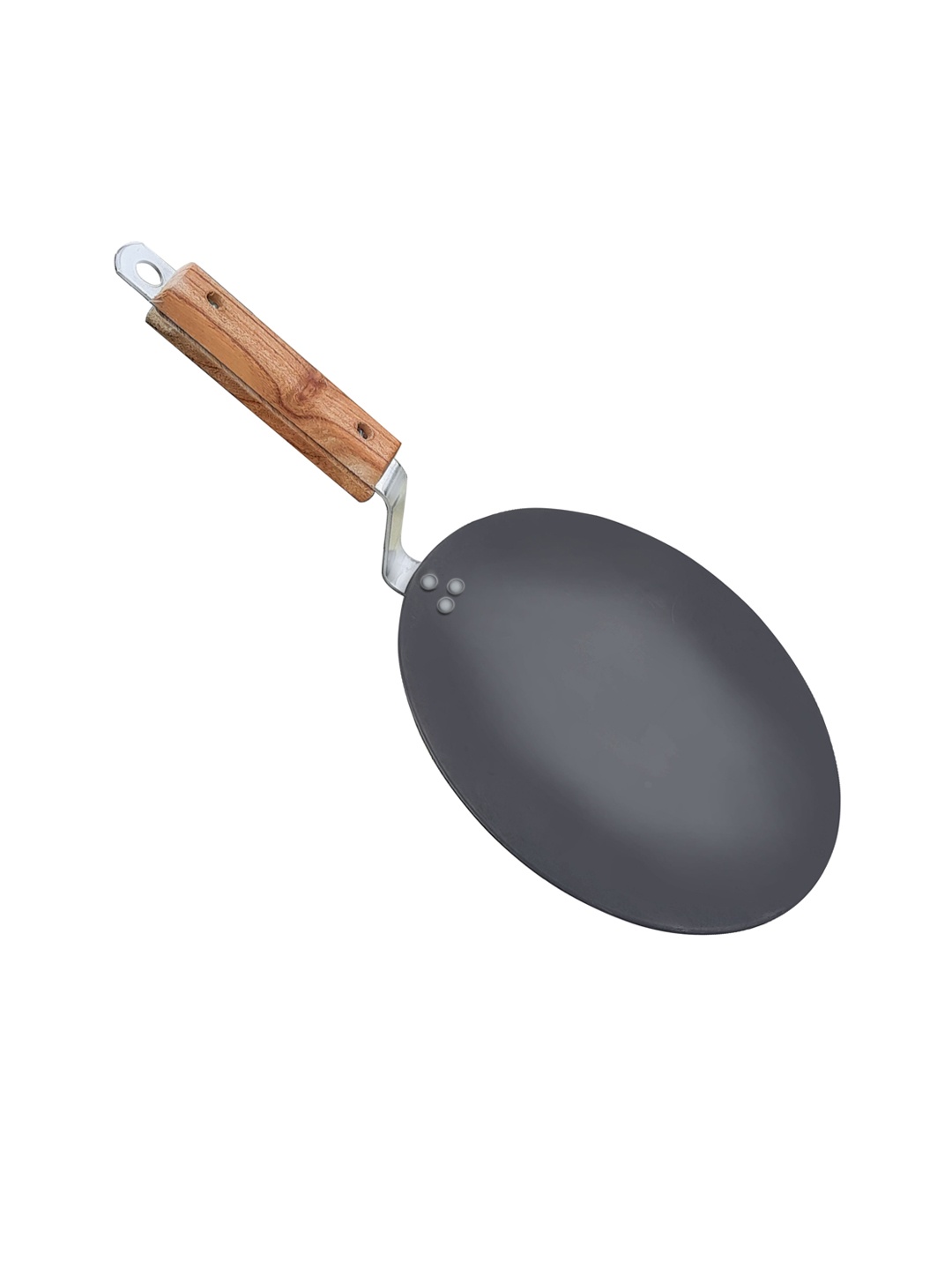 

TRM Black & Silver-Toned Heavy Pure Iron Tawa