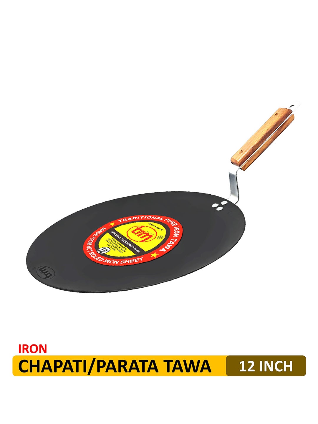 

TRM Black & Brown Solid Pure Iron Chapati Tava