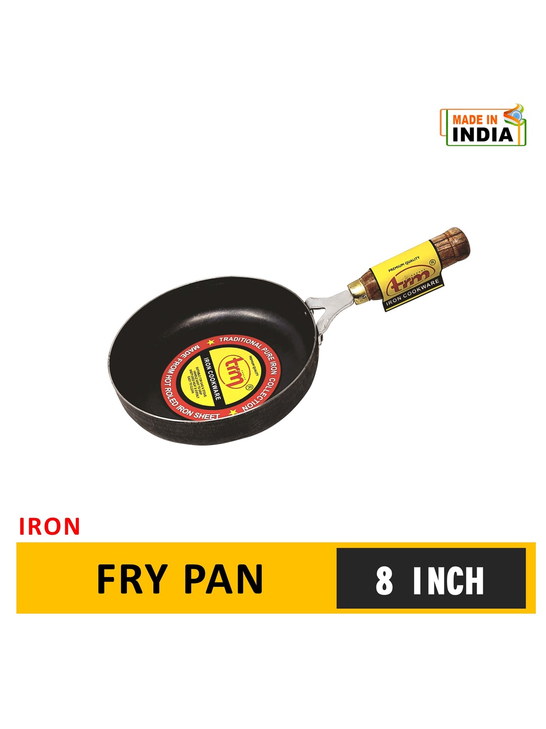 

TRM Black Solid Pure Iron Kadhai