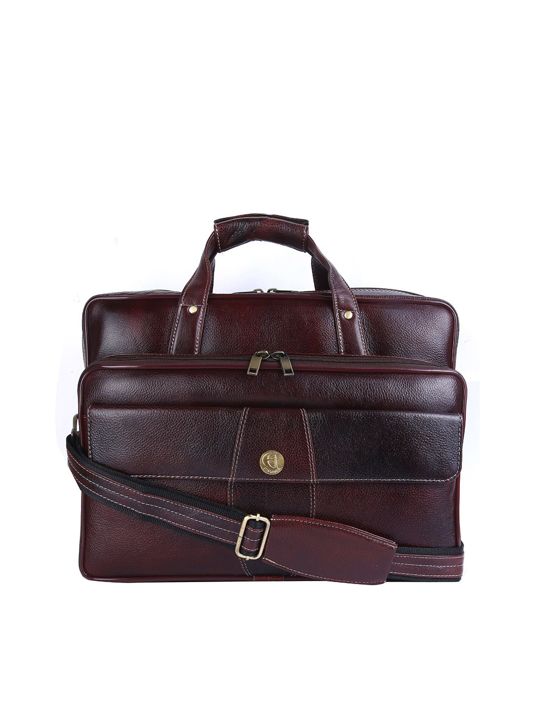 

HiLEDER Unisex Pure Leather Laptop Bag, Brown
