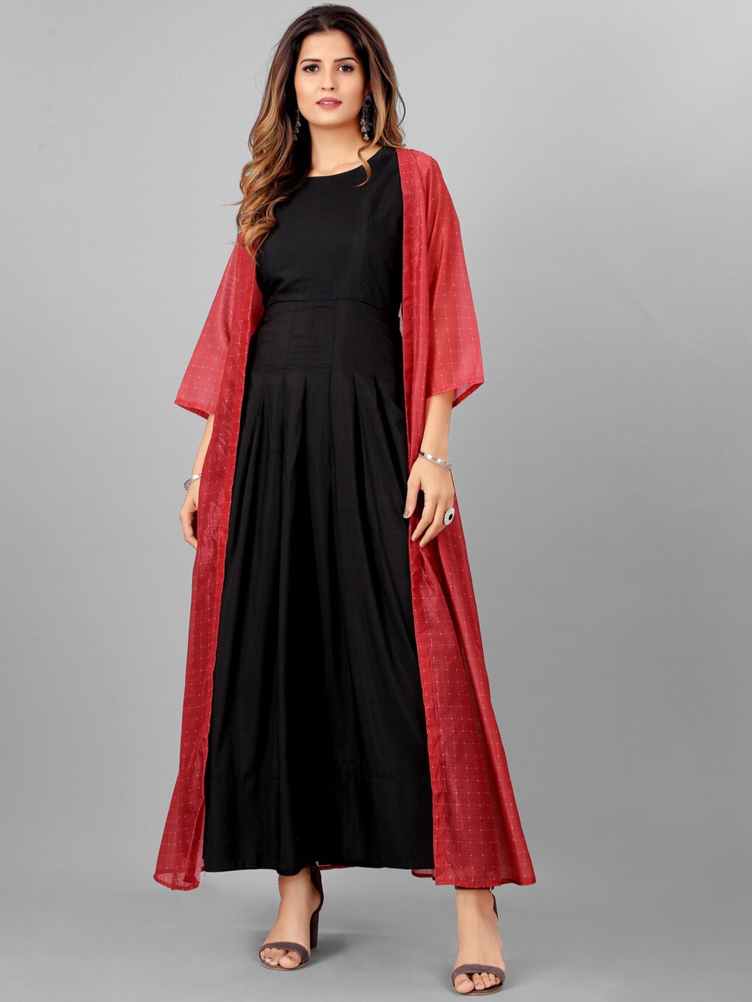 

SHOPGARB Black & Red Maxi Dress