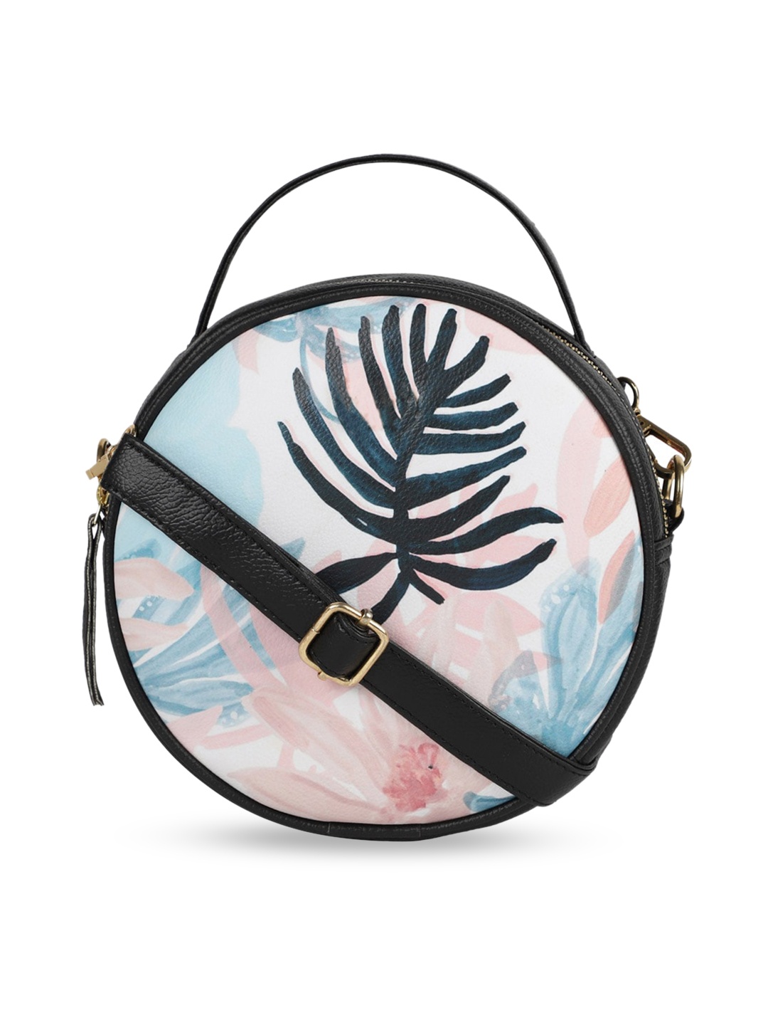 

Bagsy Malone Multicoloured Floral Printed PU Structured Sling Bag, Multi