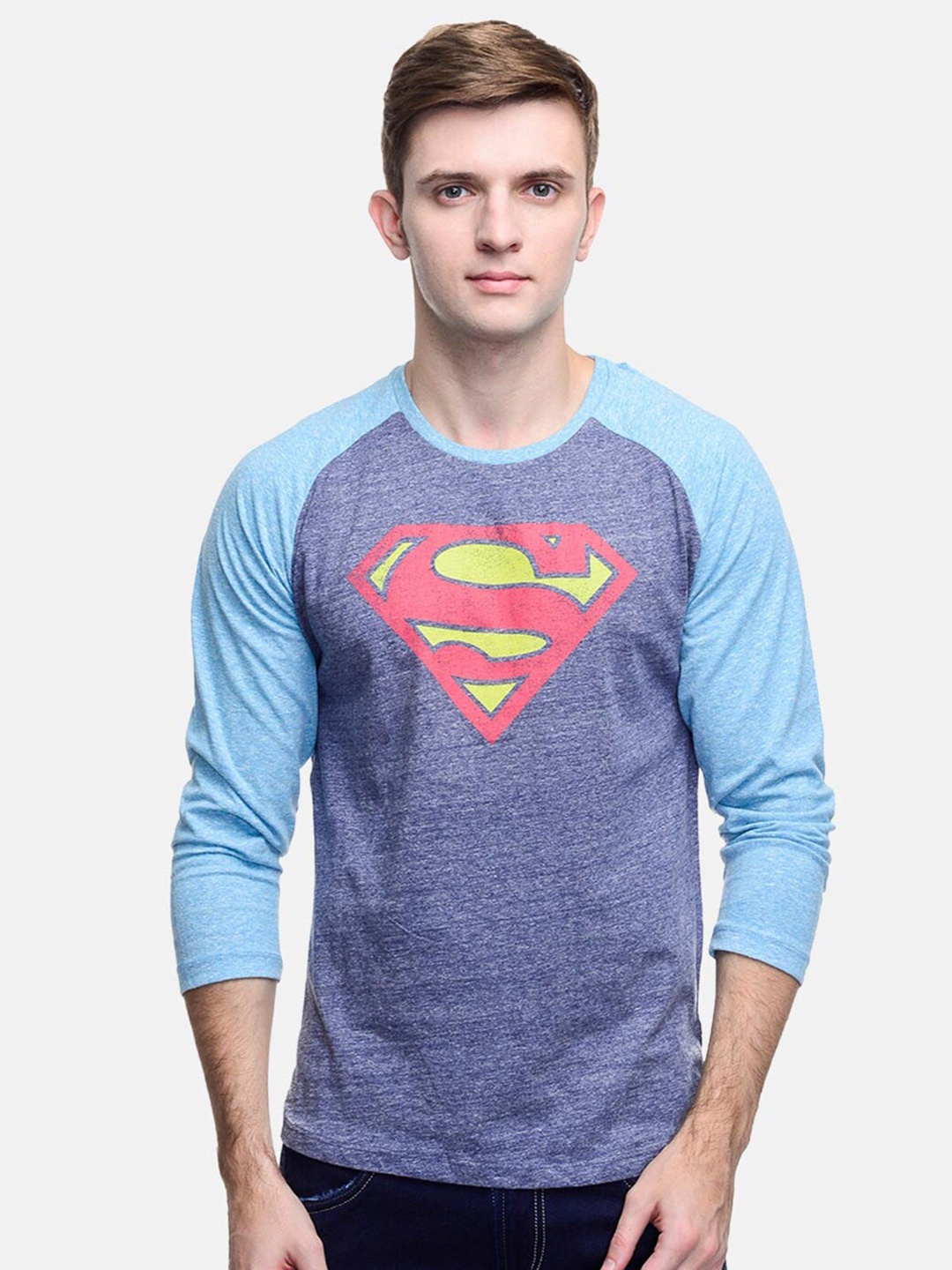 

Free Authority Men Blue & Red Superman Printed T-shirt