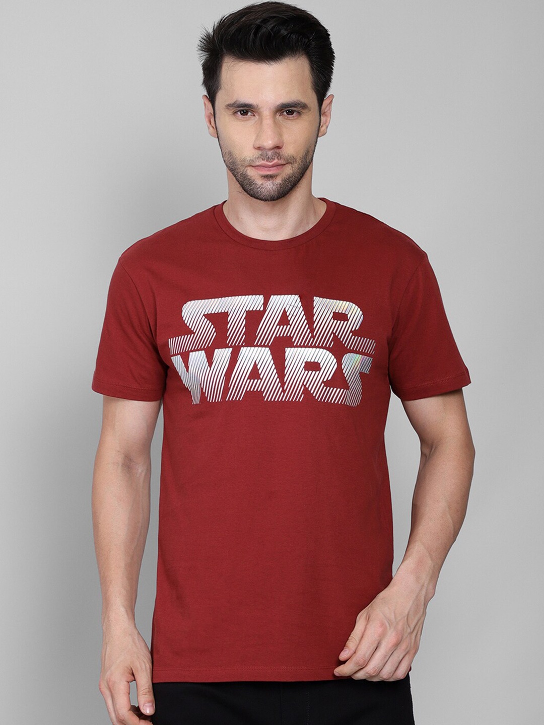 

Free Authority Men Maroon Typography Star Wars Printed T-shirt