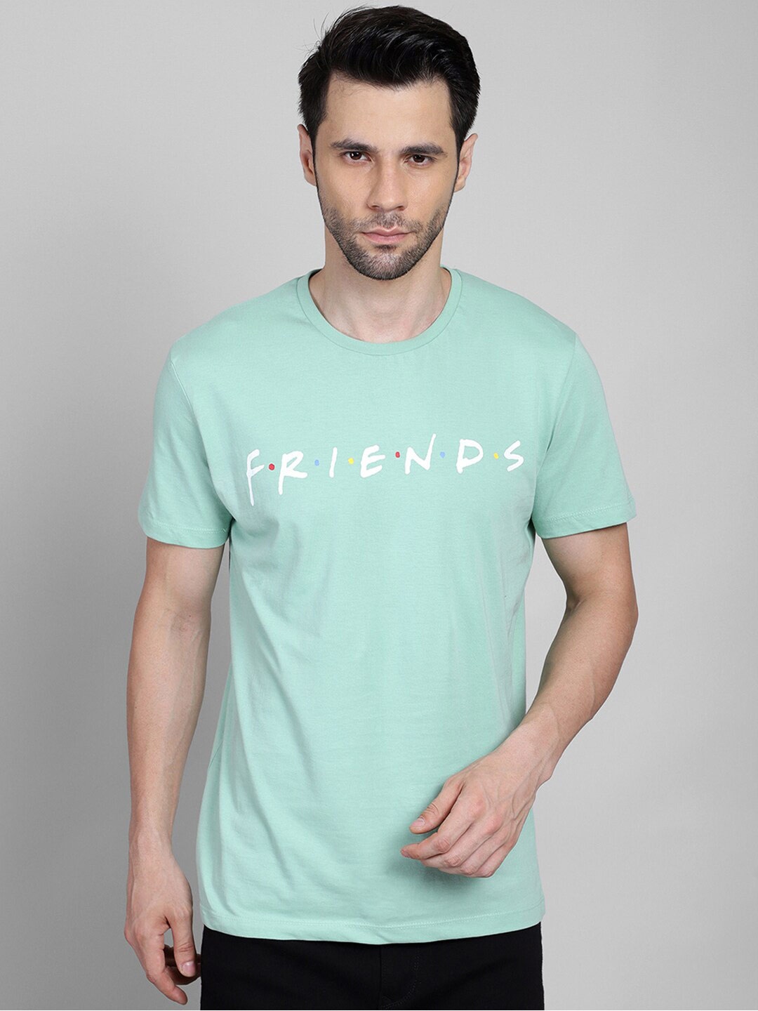 

Free Authority Men Green F.R.I.E.N.D.S. Printed Cotton T-shirt
