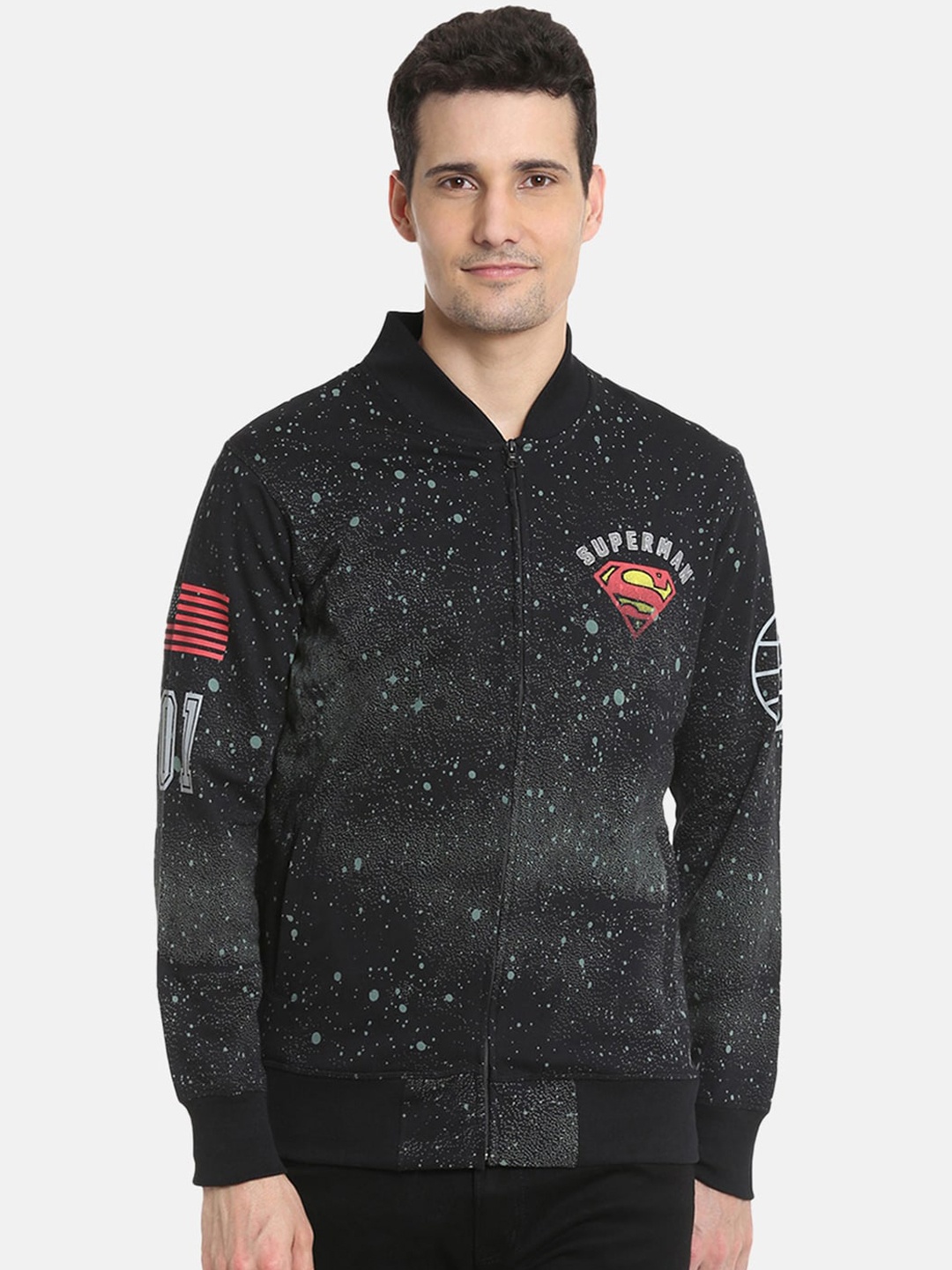 

Free Authority Men Black Superman Printed Sweatshirt