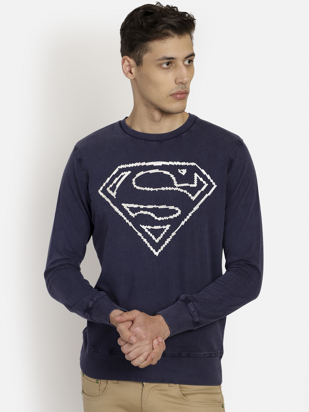 

Free Authority Men Navy Blue Superman Printed Sweatshirt