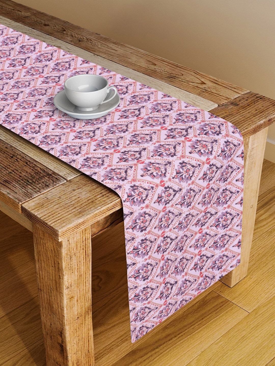 

Alina decor Pink & Purple Ethnic Motifs Digital Printed Table Runner