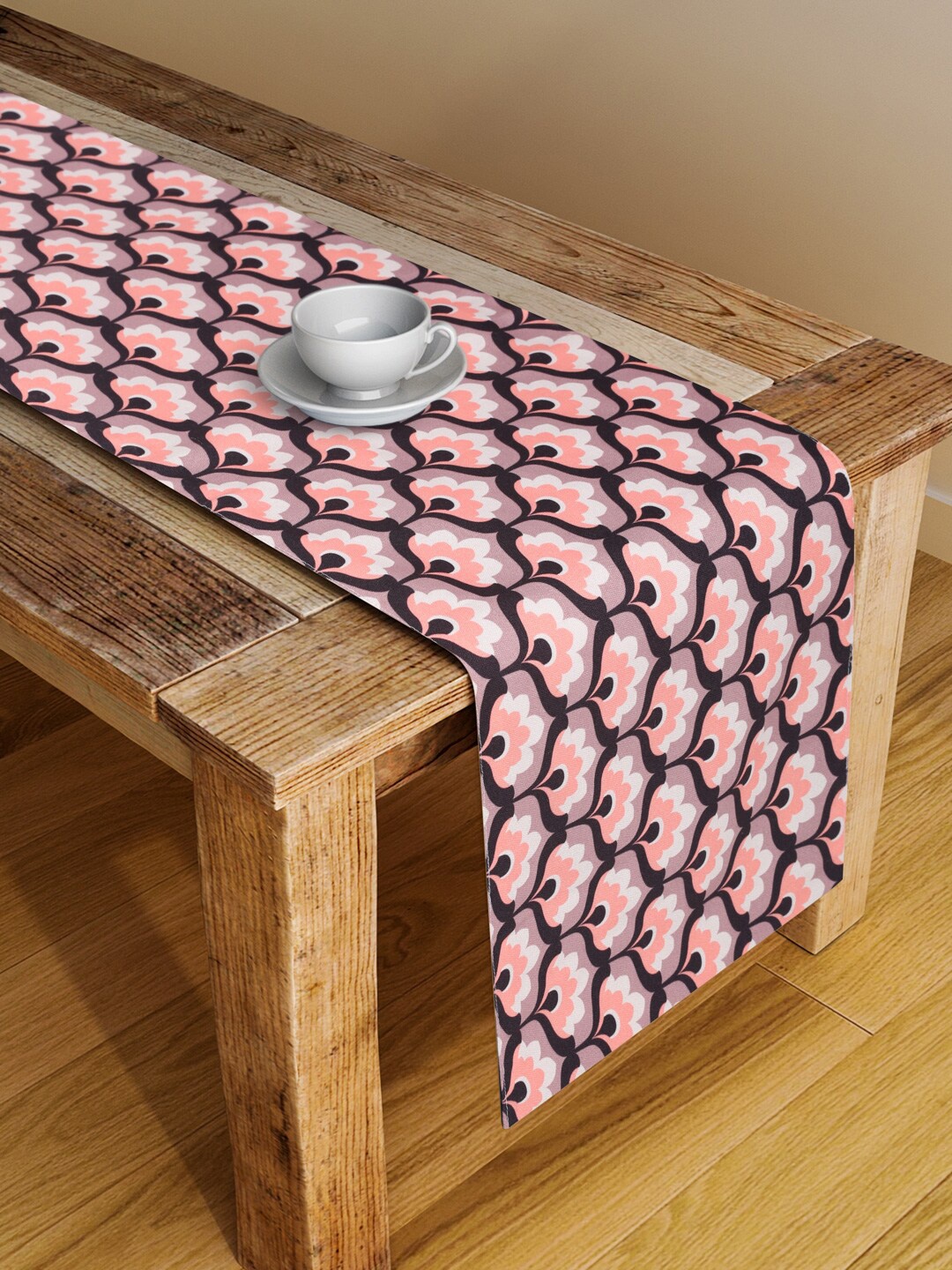 

Alina decor Orange & Pink Ethnic Digital Printed Table Runner