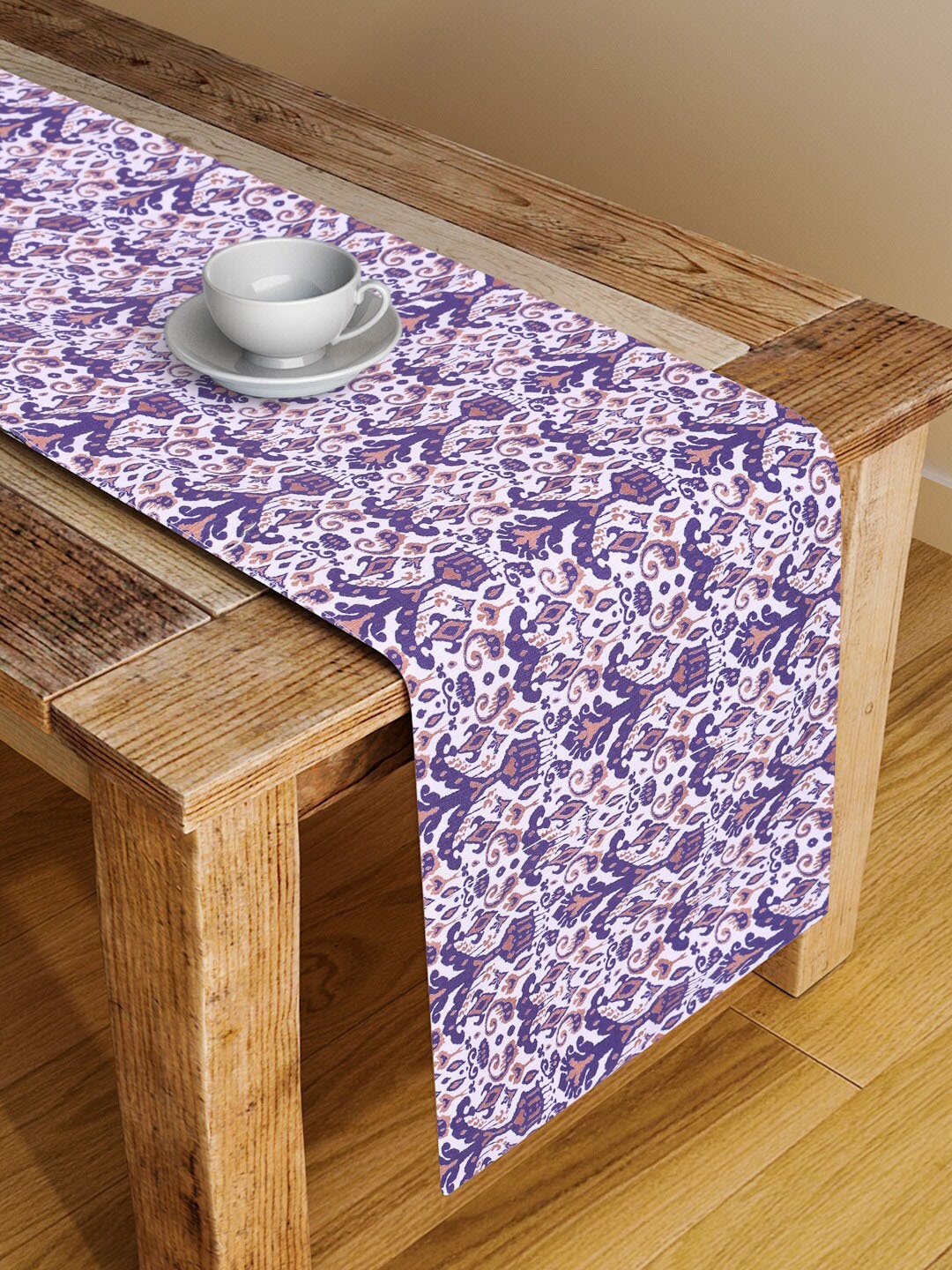 Alina decor Blue & Yellow Digital Printed Table Runner