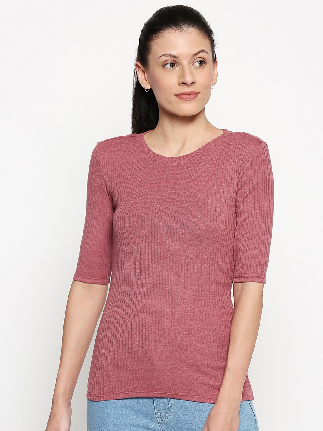 

People Maroon Regular Top