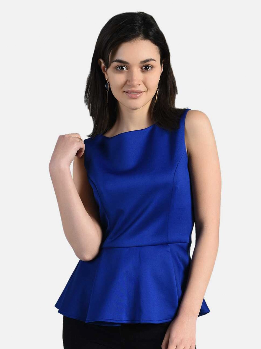 

AARA Blue Peplum Top