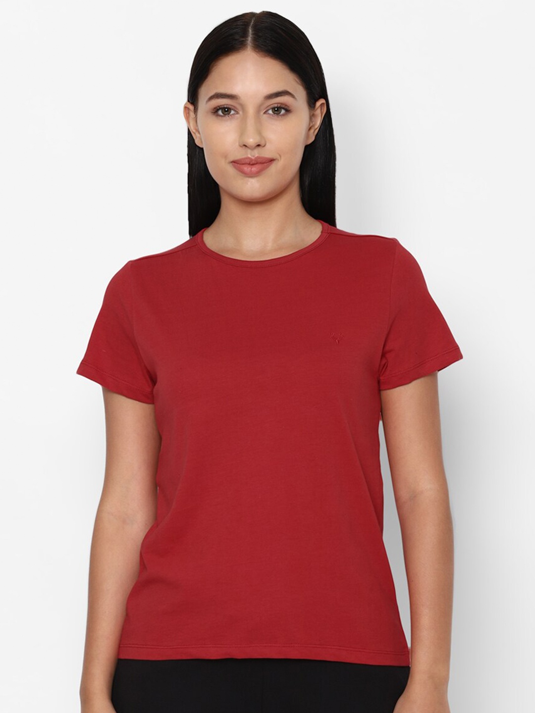 

Allen Solly Woman Red Solid Lounge T-shirt