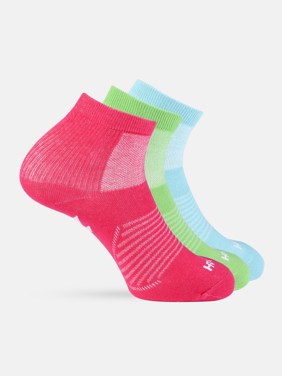 

HRX by Hrithik Roshan Women Multi-Coloured Set of 3 Above Ankle Socks