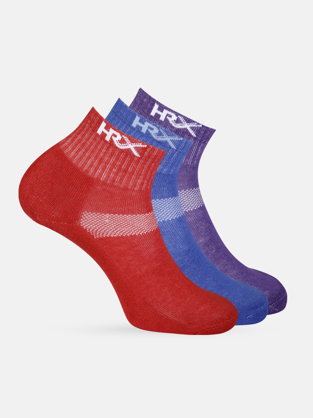 

HRX by Hrithik Roshan Men Pack of 3 Above Ankle-Length Socks, Red