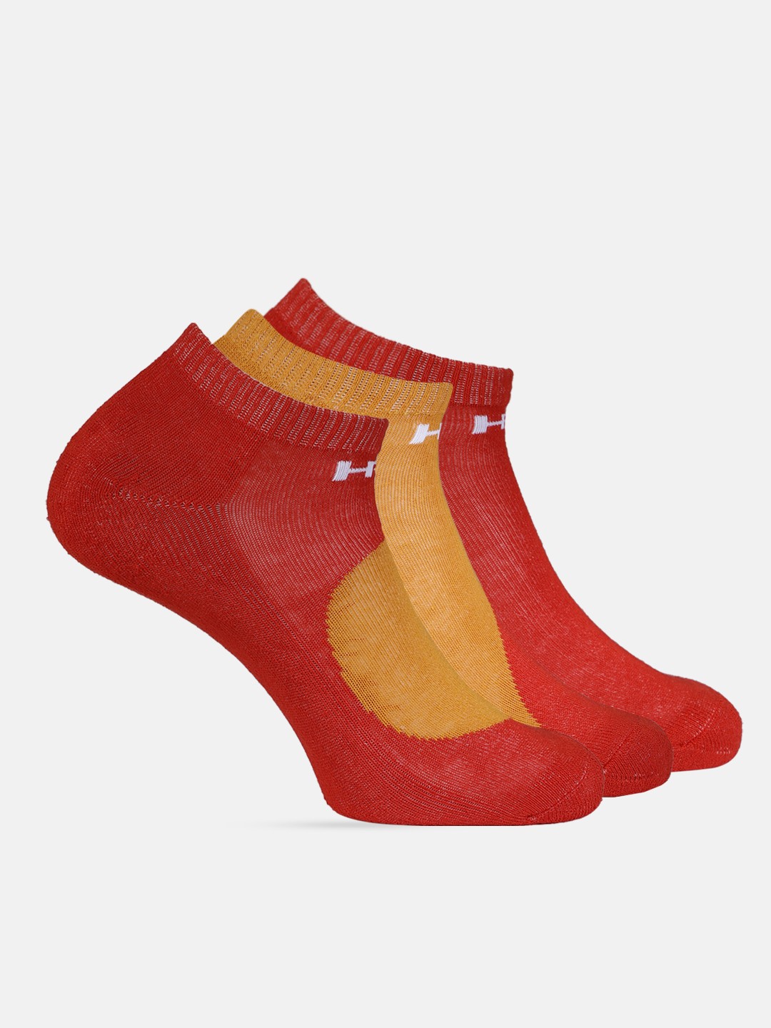 

HRX by Hrithik Roshan Men Pack of 3 Ankle Length Socks, Rust