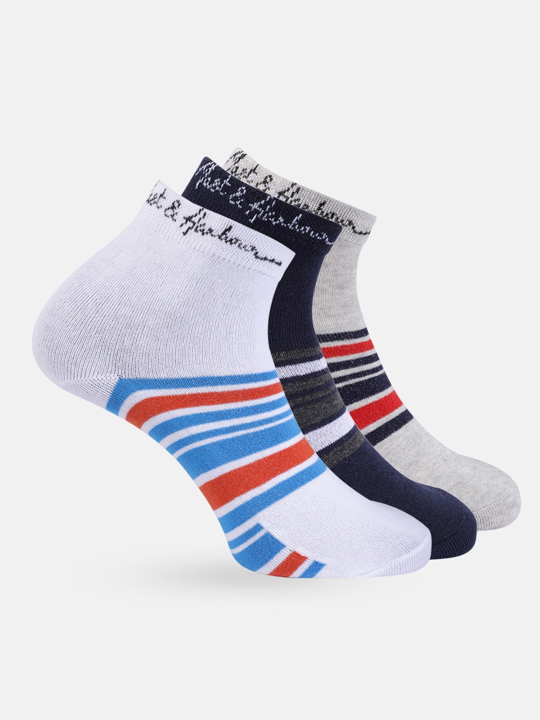 

Mast & Harbour Men Set of 3 Above Ankle Socks, Multi