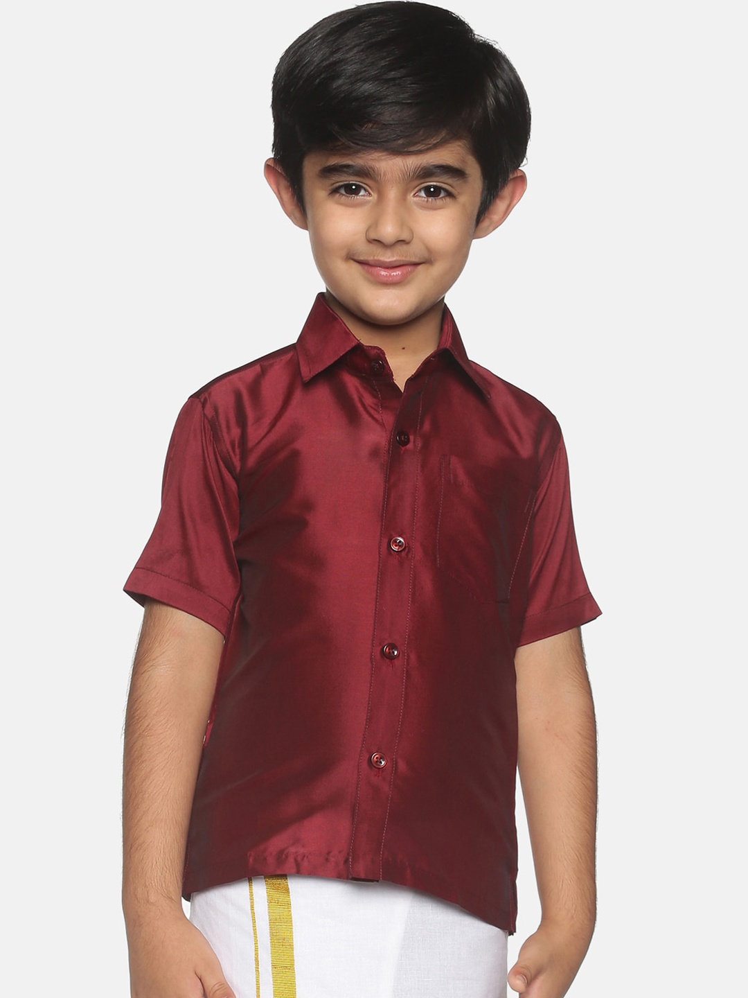 

Sethukrishna Boys Maroon Classic Casual Shirt