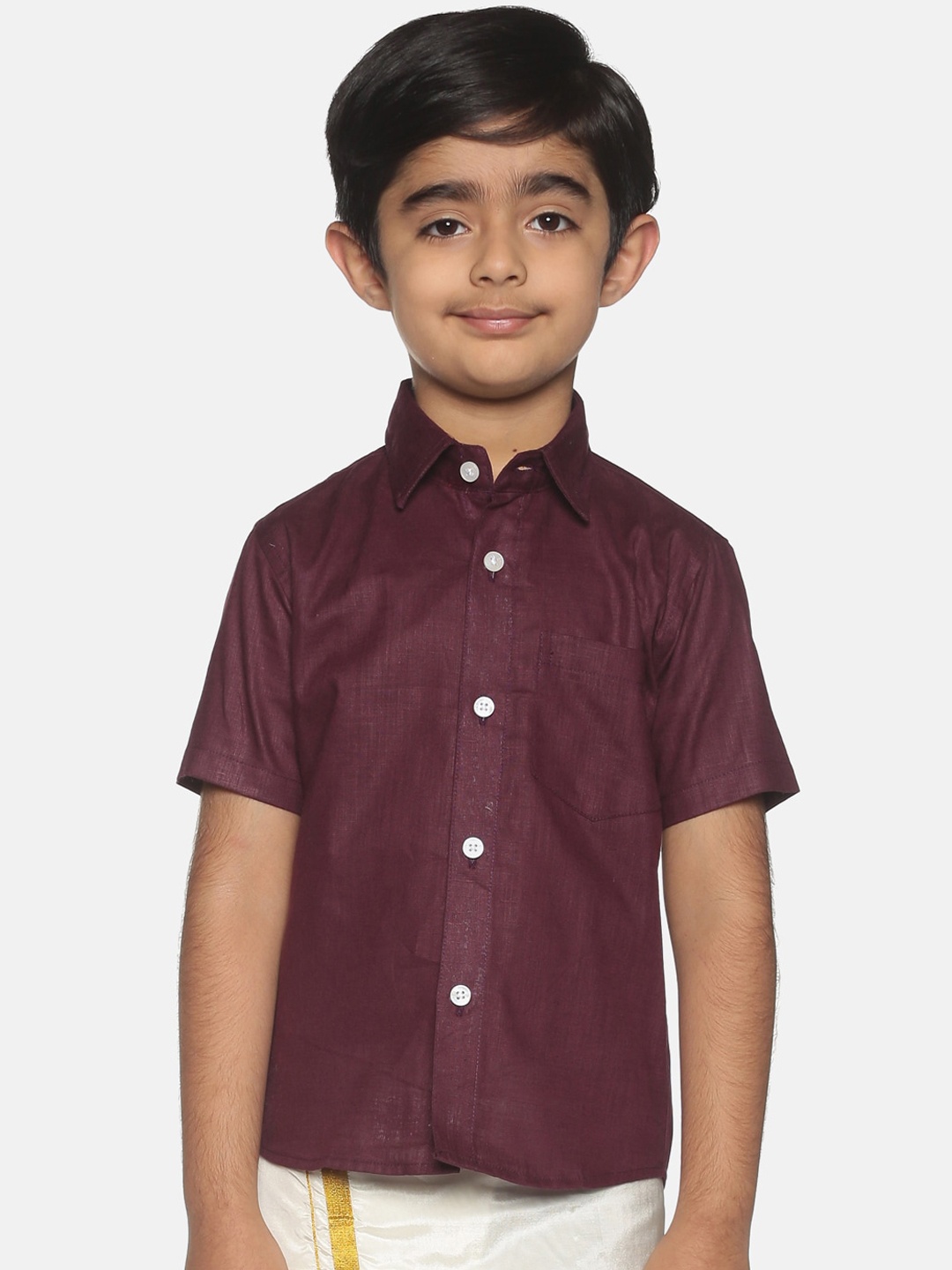 

Sethukrishna Boys Maroon Classic Casual Shirt