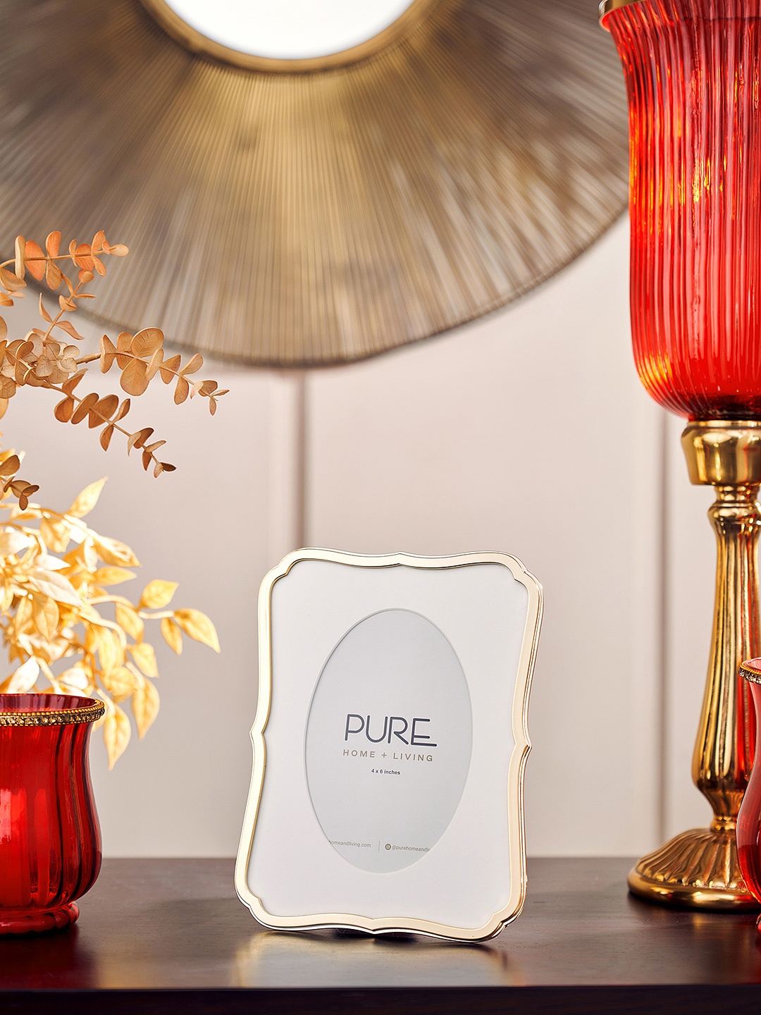 

Pure Home and Living Rose Gold-Toned Small Flair Metal Photo Frame