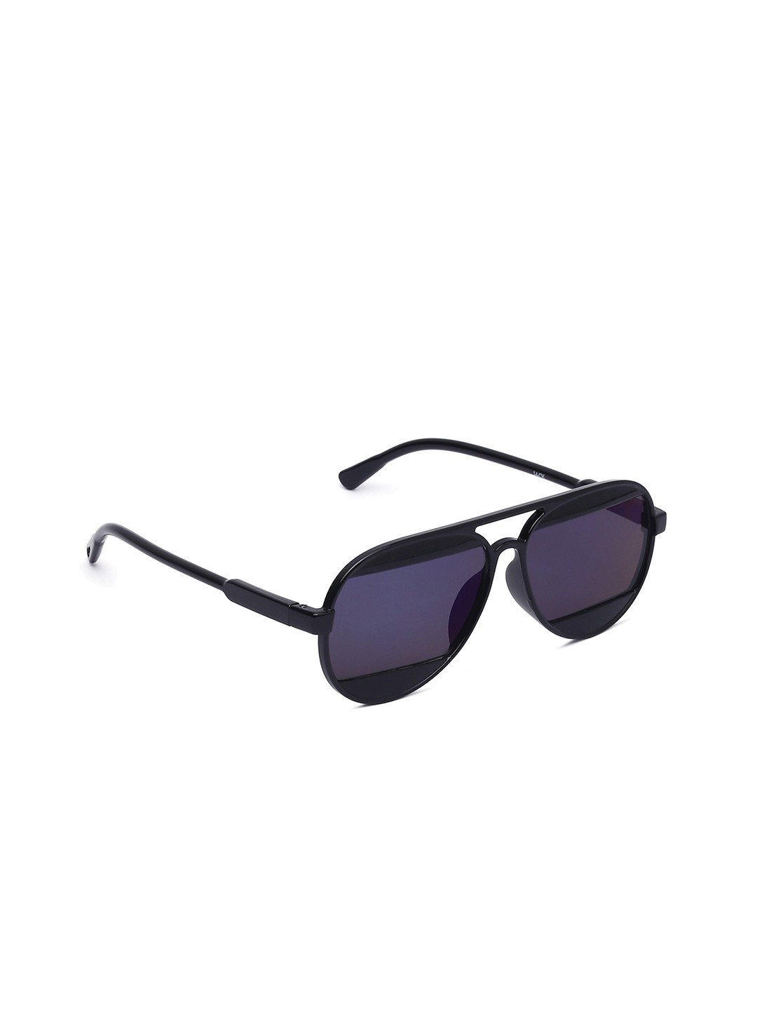 

Swiss Design Unisex Blue Lens & Black Aviator Sunglasses SDSG21-VO2601