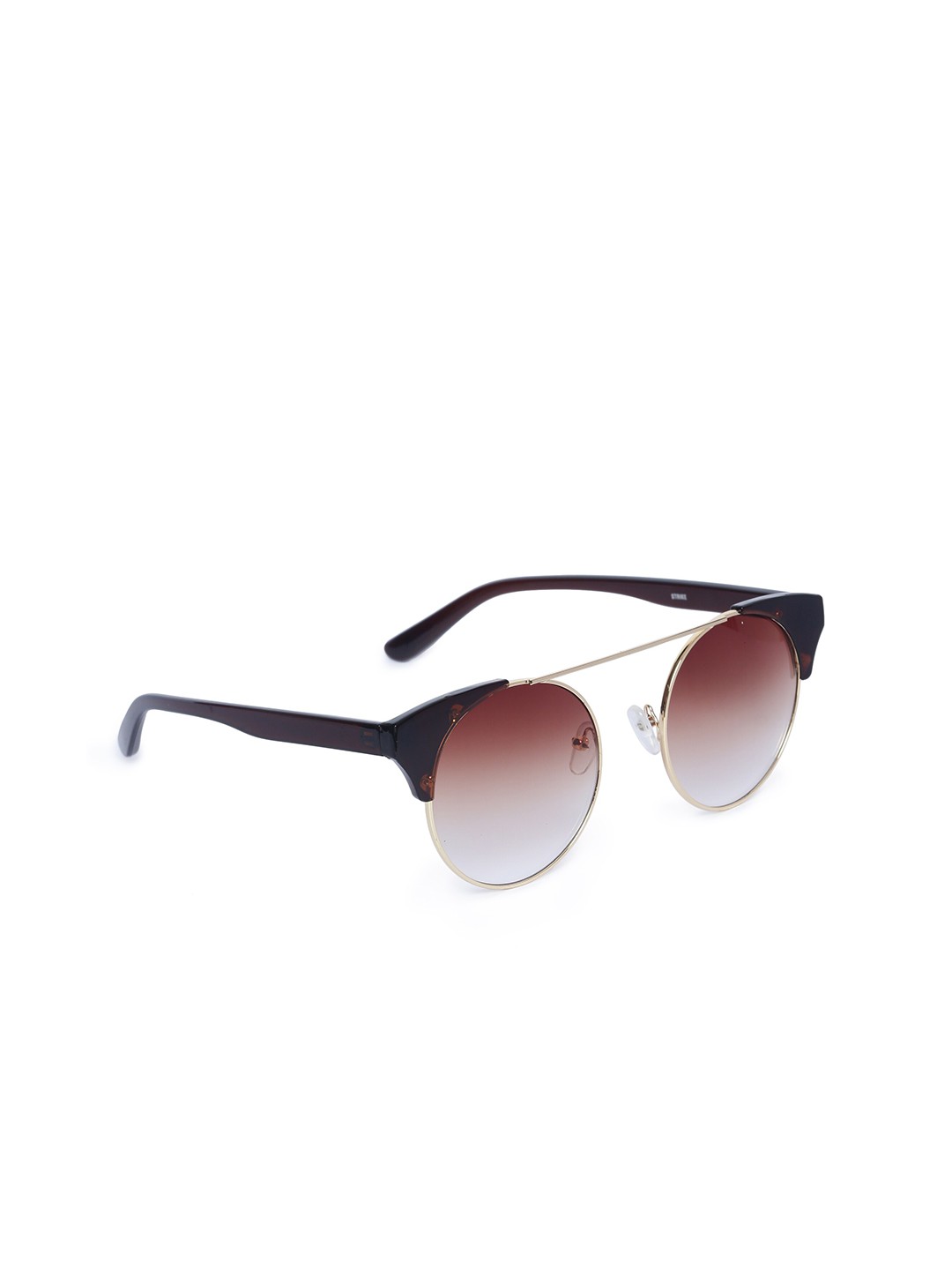 

Swiss Design Unisex Brown Lens & Black Round Sunglasses - SDSG21-1955209-Brown