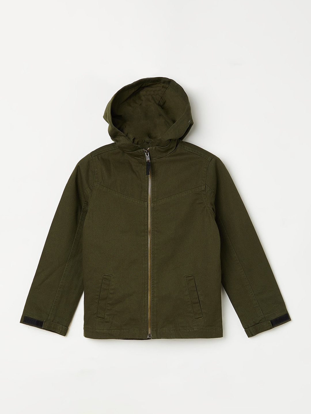 

Fame Forever by Lifestyle Boys Olive Green Open Front Jacket