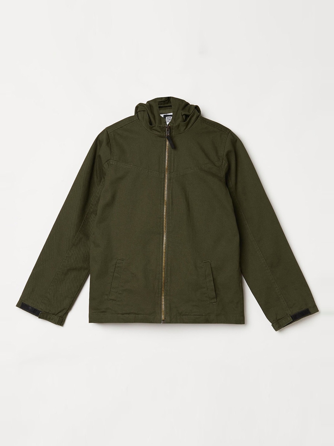 

Fame Forever by Lifestyle Boys Olive Green Padded Jacket with Embroidered