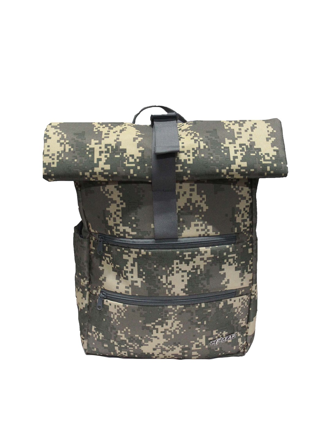 

F Gear Unisex Grey & Olive Green Backpack