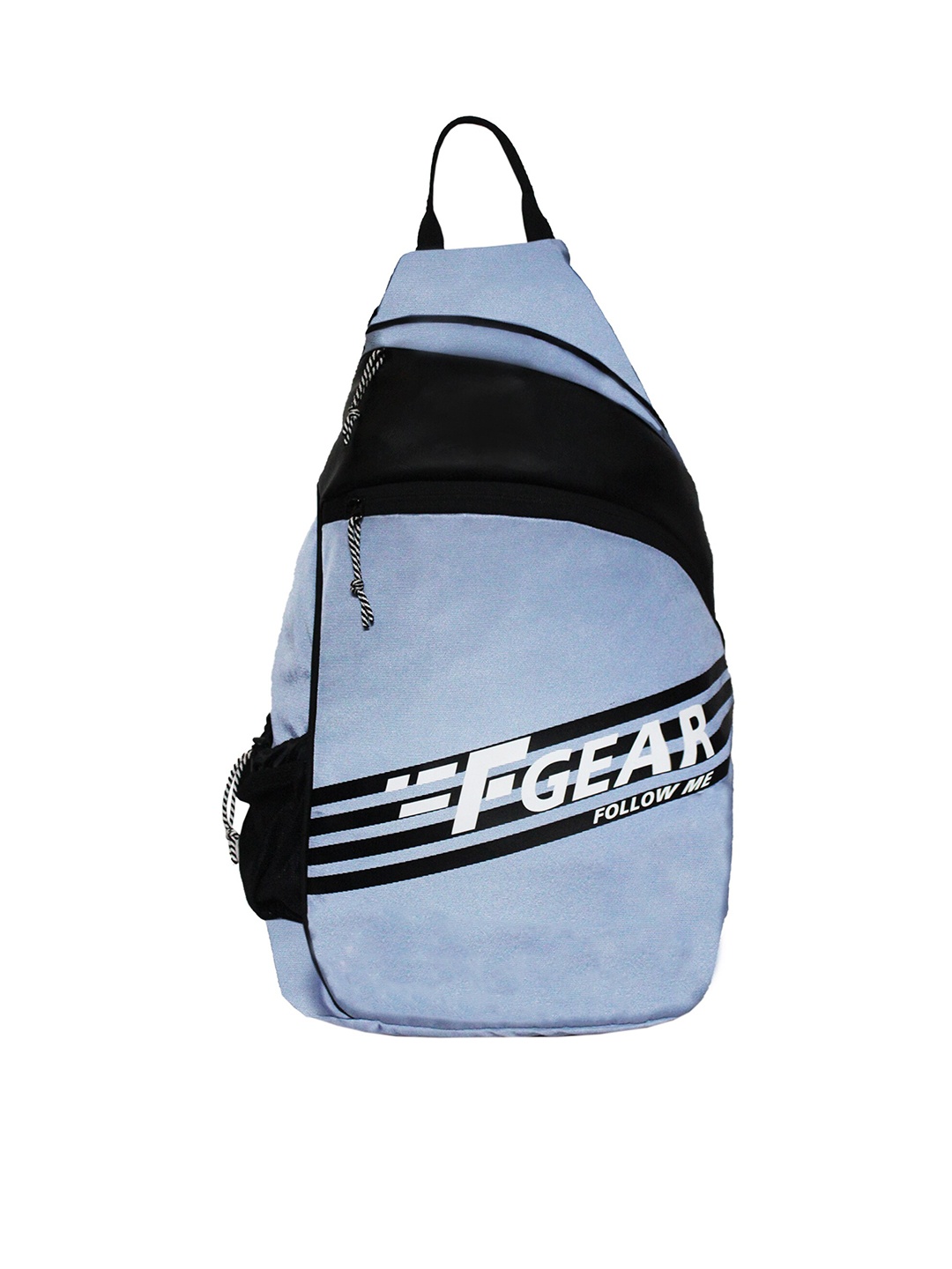 

F Gear Unisex Blue & Black Typography Backpack