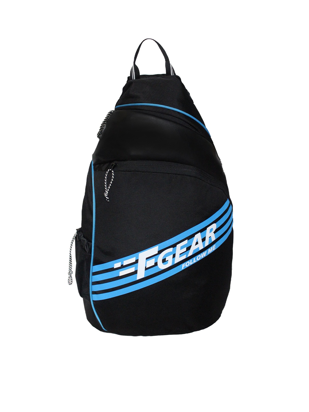

F Gear Unisex Black & Blue Typography Printed Backpack