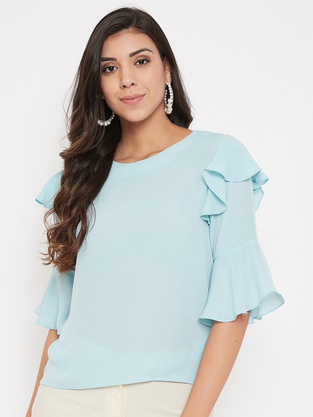 

Madame Green Crepe Regular Top