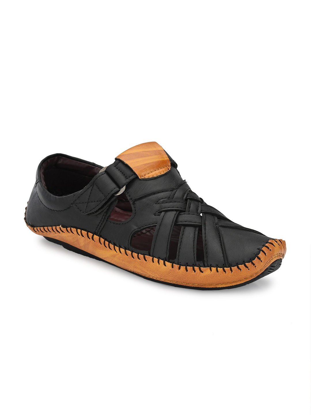 

Big Fox Men Black & Brown Shoe-Style Sandals