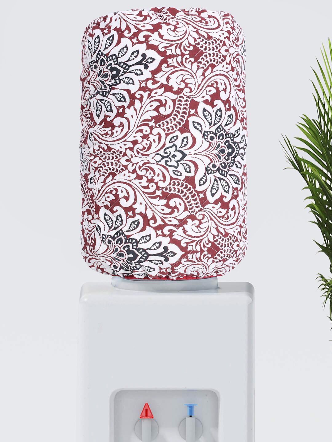 

Rajasthan Decor White & Maroon Printed Cotton Water Dispenser Cover